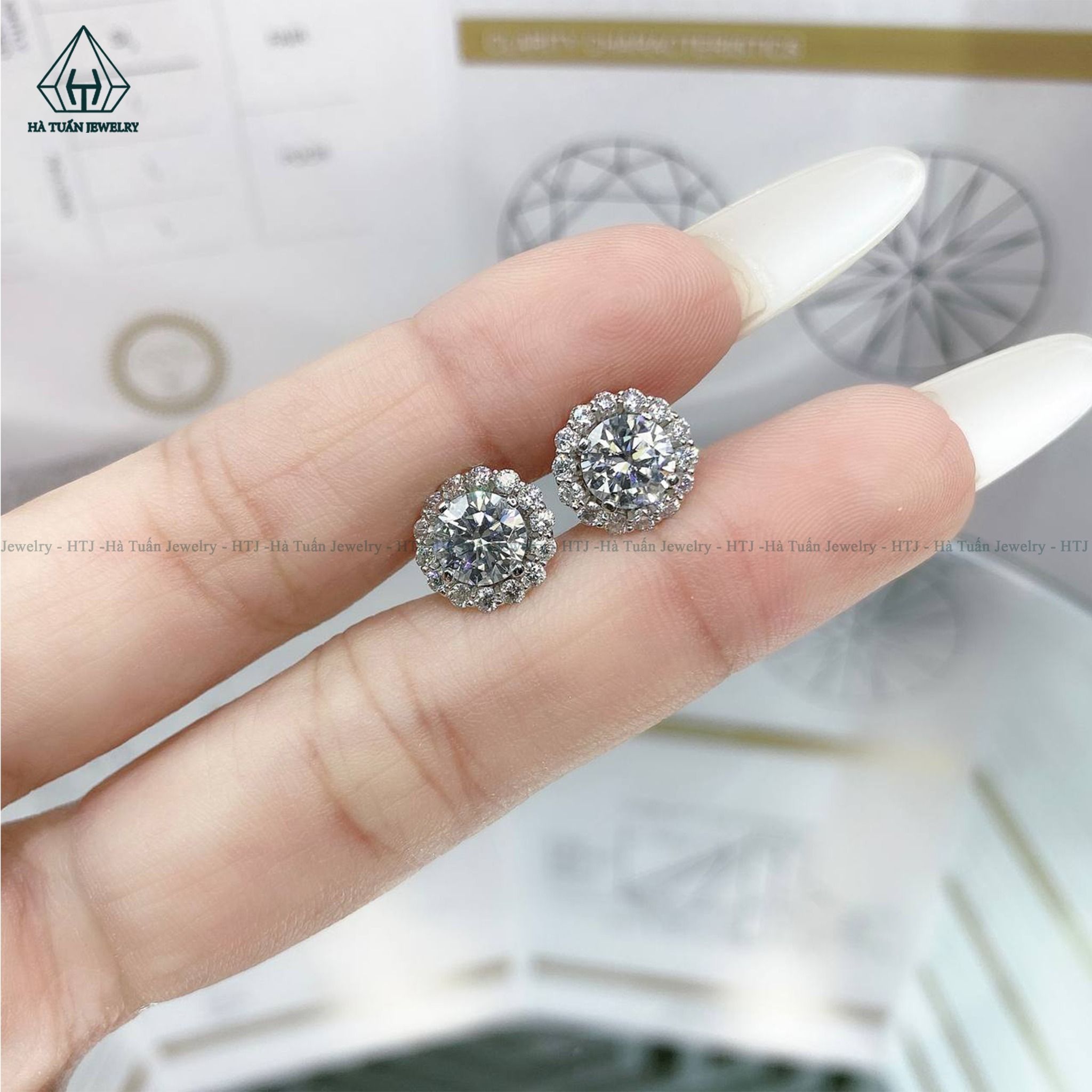 EX172 5-6mm FULL MOIS Bông tai đài xoay