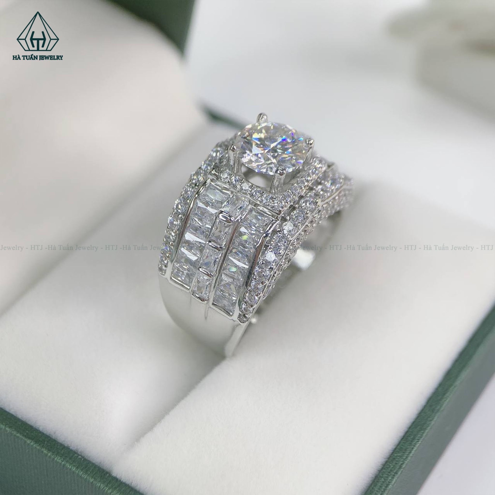 RMX149 8mm Nhẫn nam viền baguette