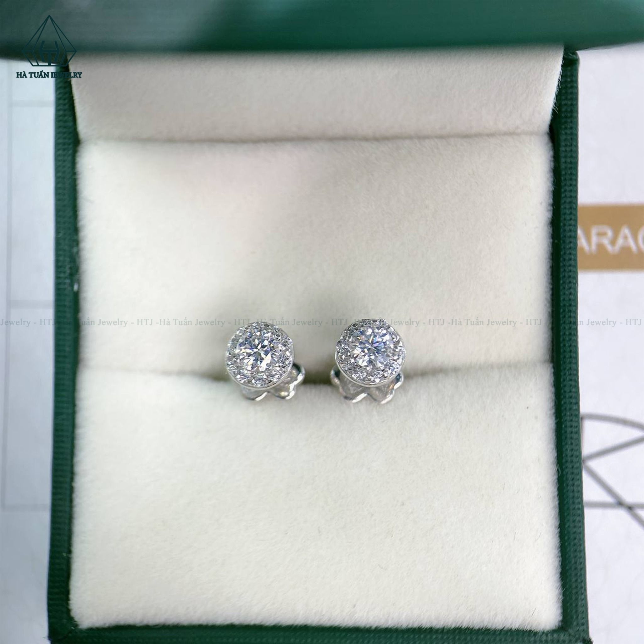 EX055 3.6mm Bông tai viền tấm tròn