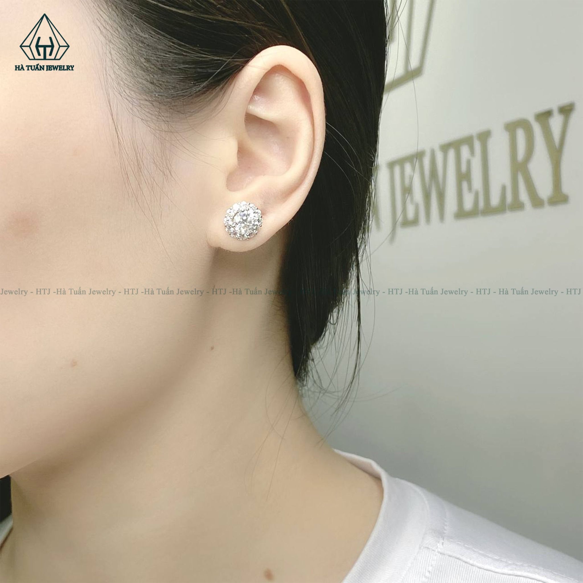 EX244 6.3mm Bông tai halo