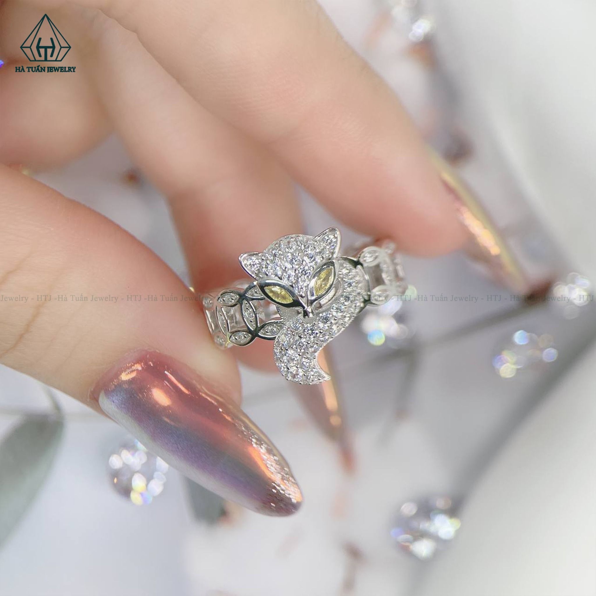 R924 Nhẫn kim tiền mặt hồ ly