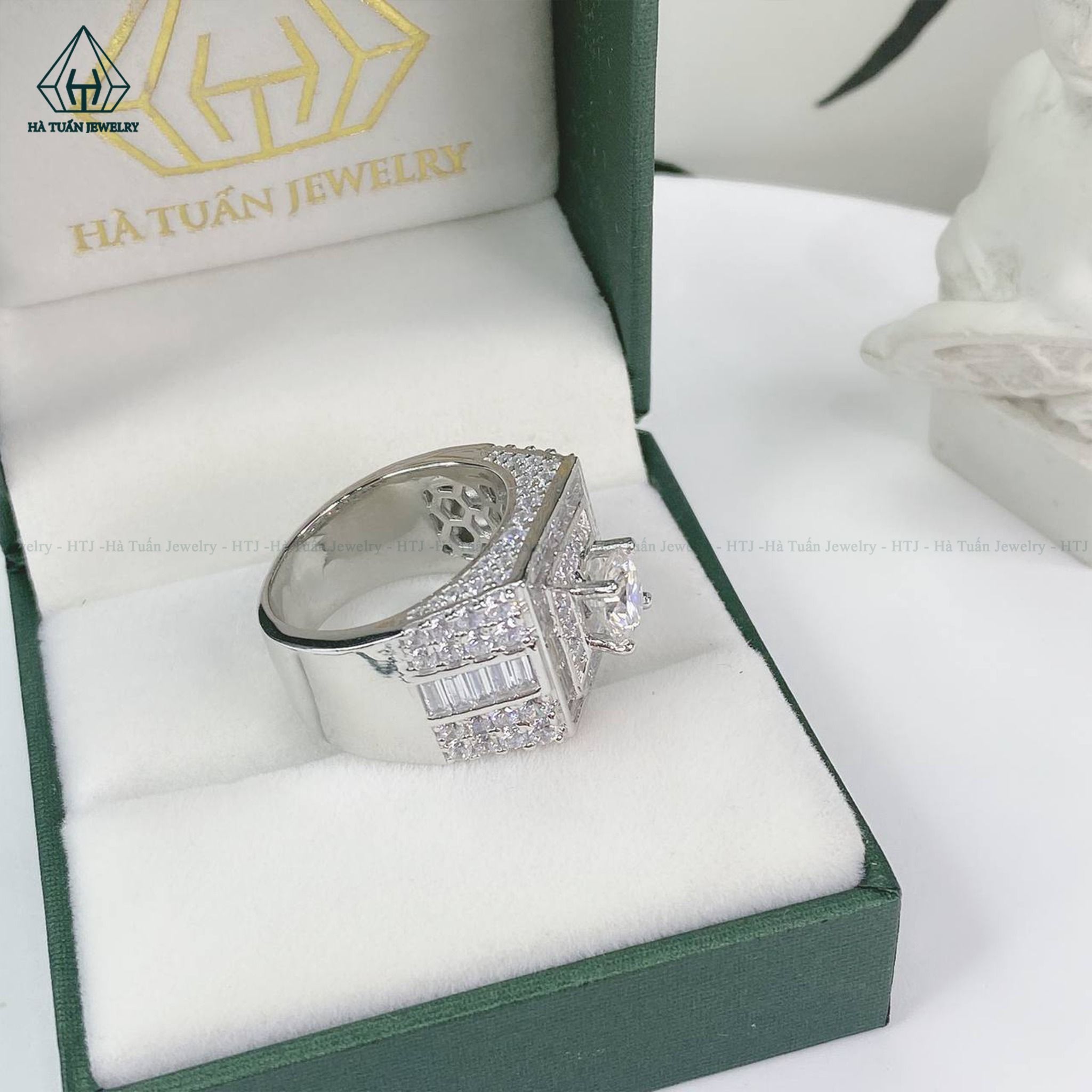 RMX148 7mm Nhẫn nam viền vuông