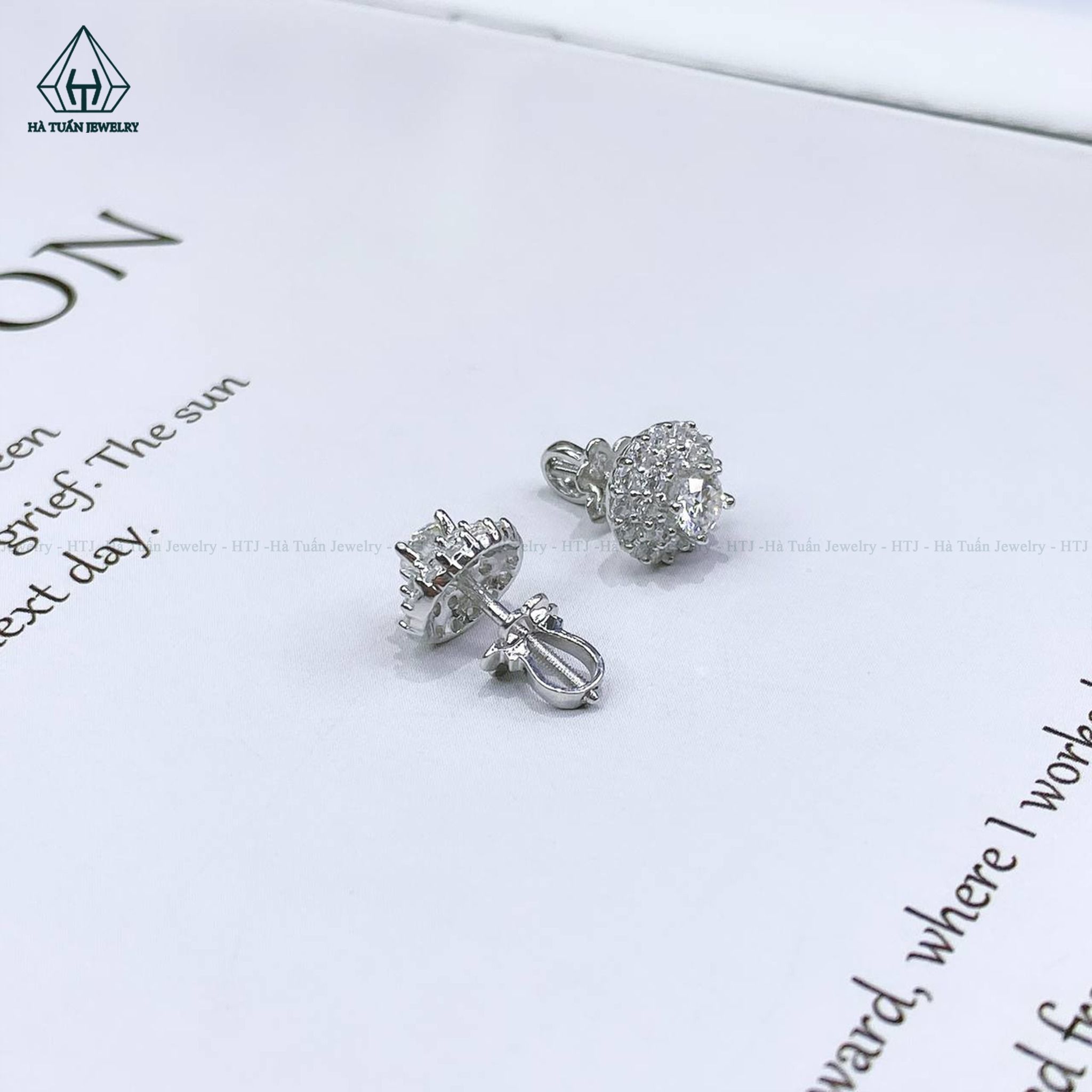 EX293 4mm Bông tai tròn 2 viền tấm