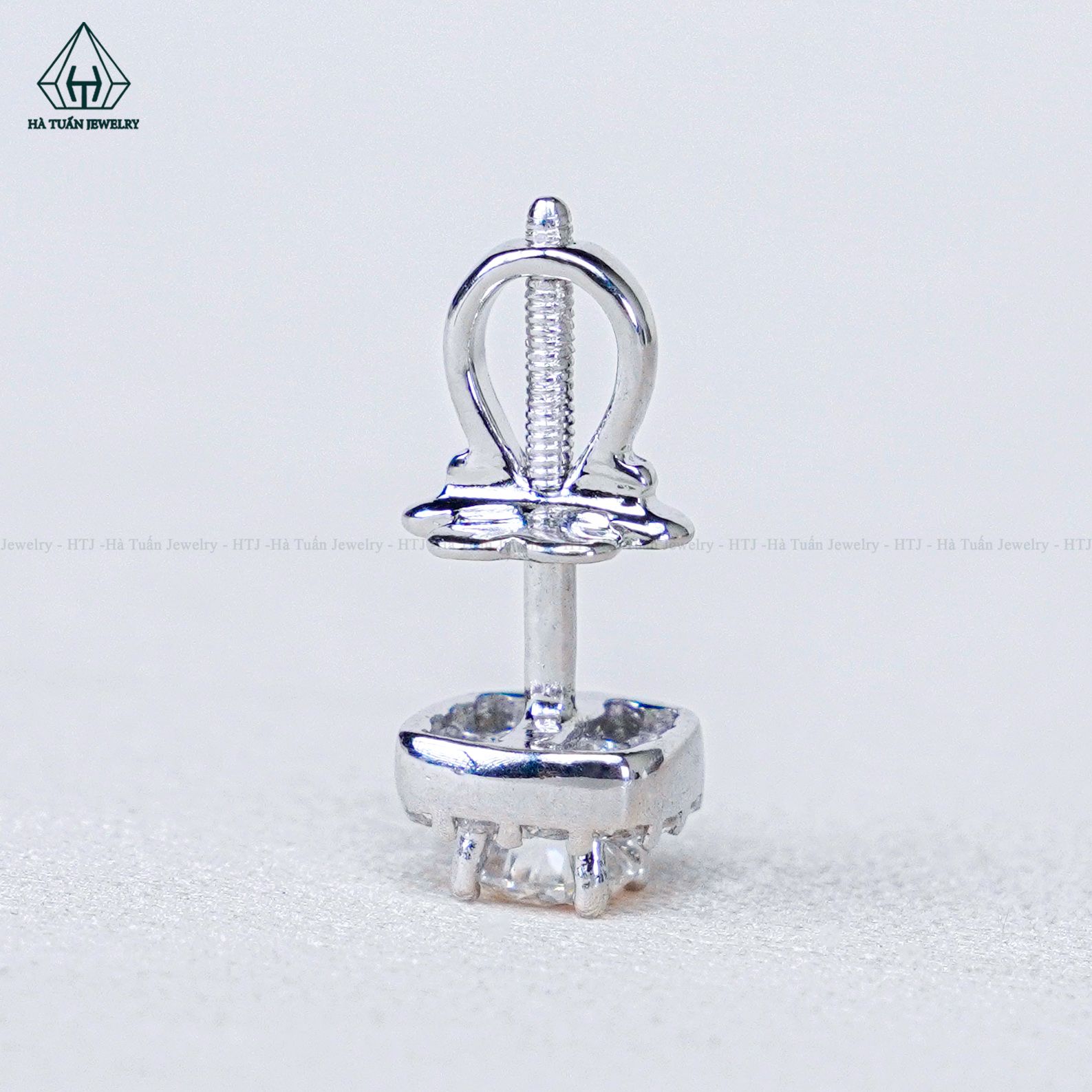 EX014 Chủ Mois 3.6mm Bông tai hoa viền vuông