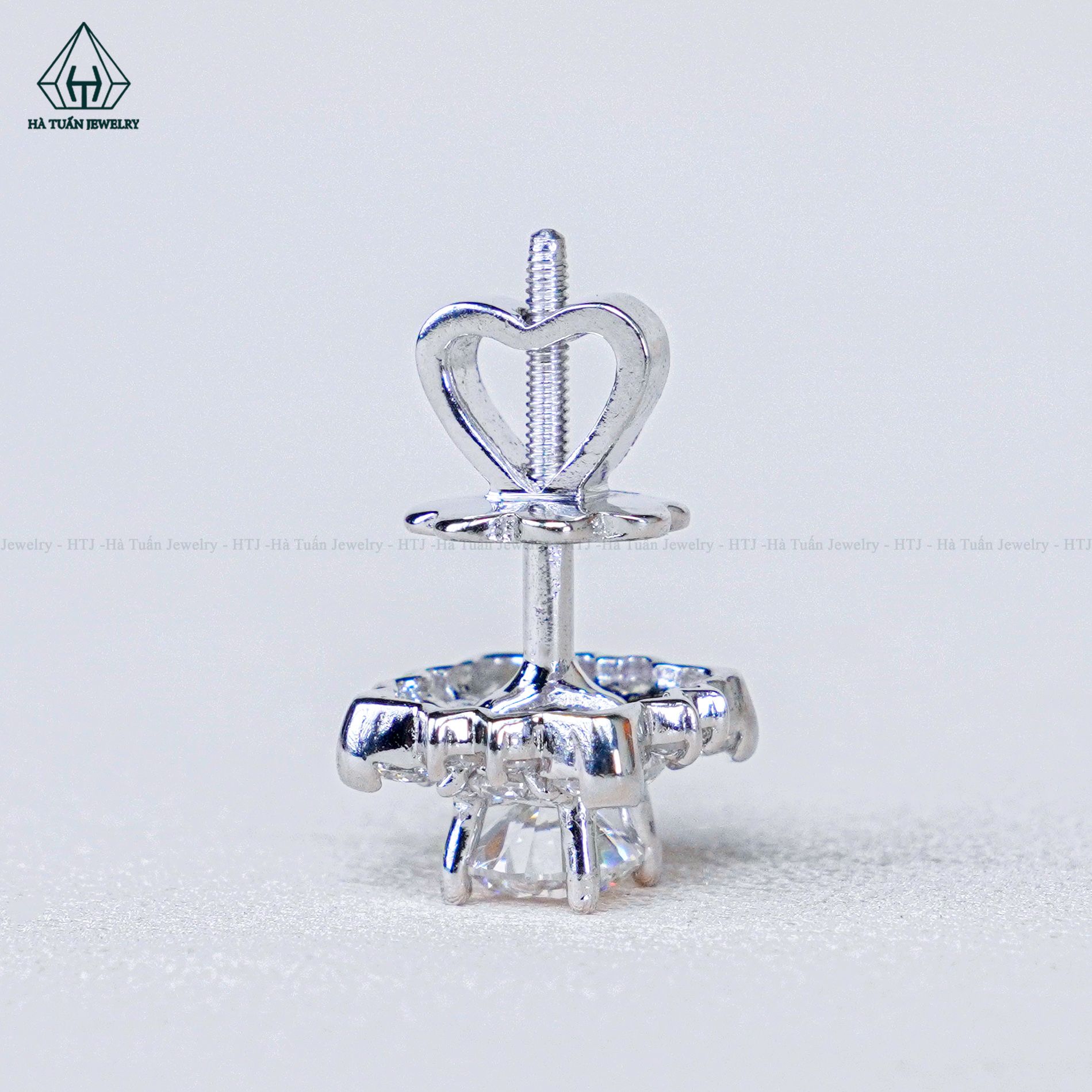 EX479 FULL MOIS 4.5mm Bông tai vuông đá nhọn