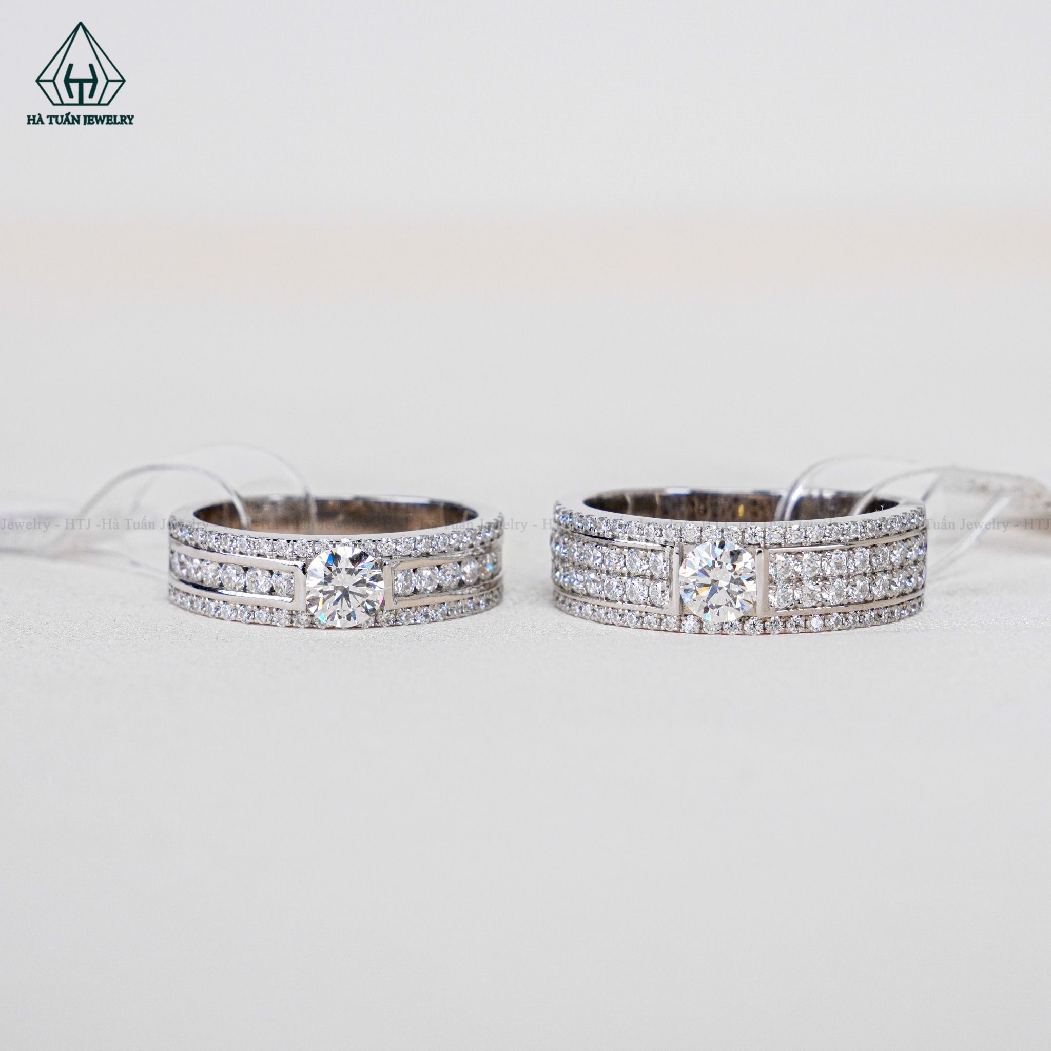 CRG029 Nhẫn cưới vàng 14K CVD 4.5mm