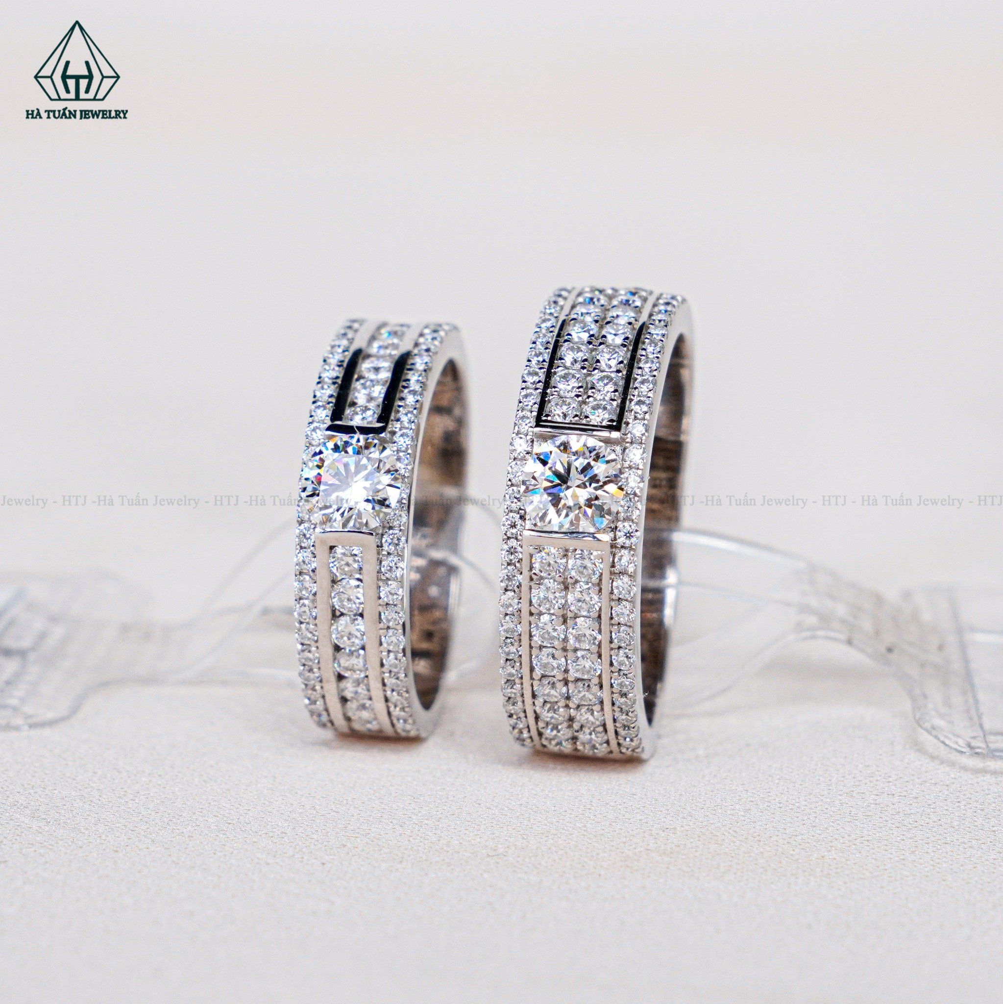 CRG029 Nhẫn cưới vàng 14K CVD 4.5mm