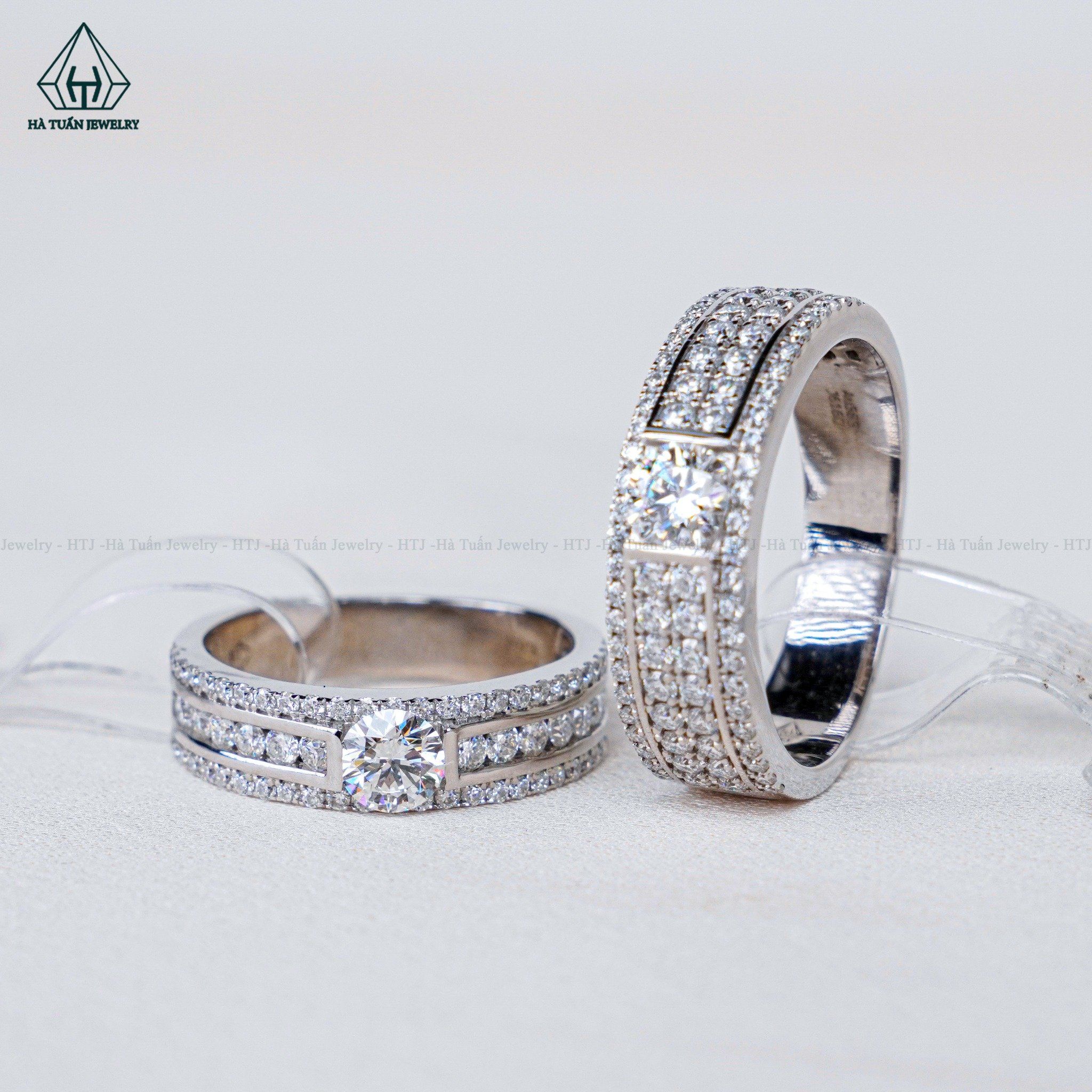 CRG029 Nhẫn cưới vàng 14K CVD 4.5mm