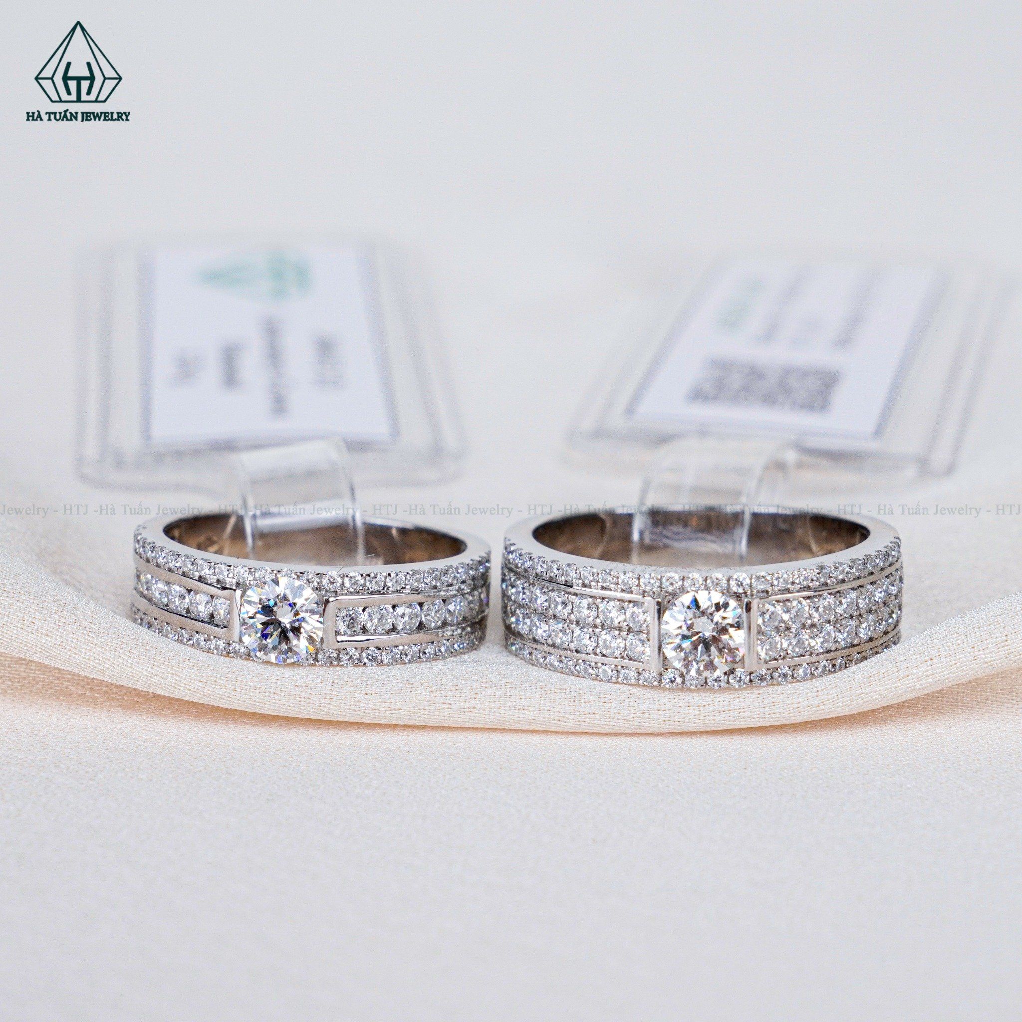 CRG029 Nhẫn cưới vàng 14K CVD 4.5mm