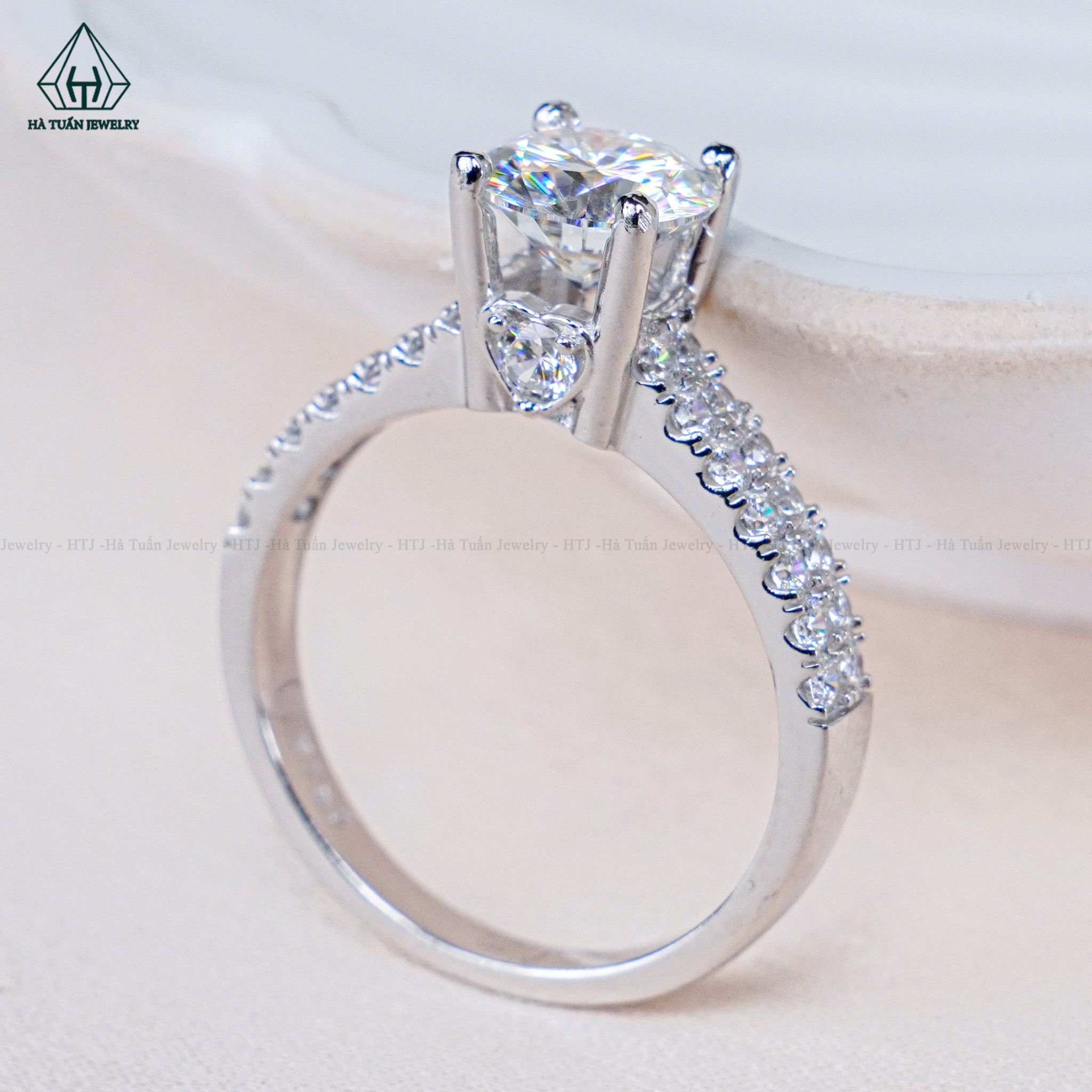RX494 7.5mm Nhẫn nữ 2 vành đá