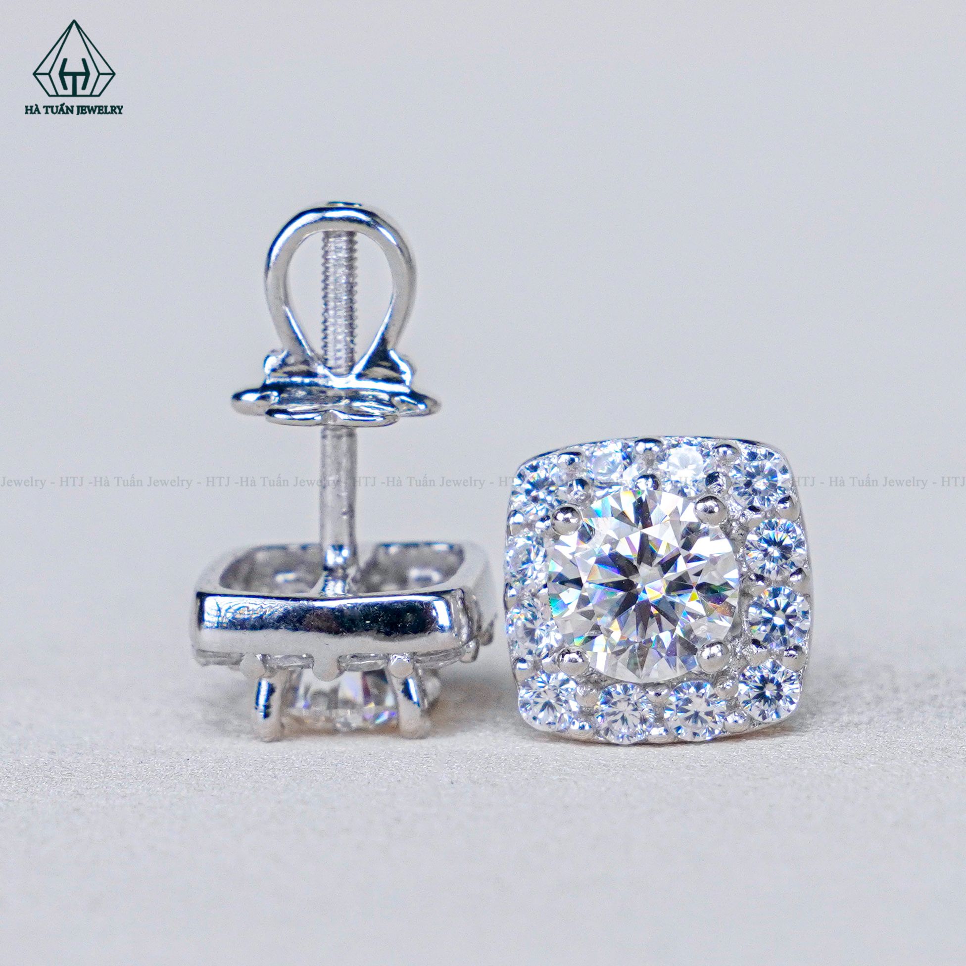 EX298 5.4mm Bông tai vuông tròn