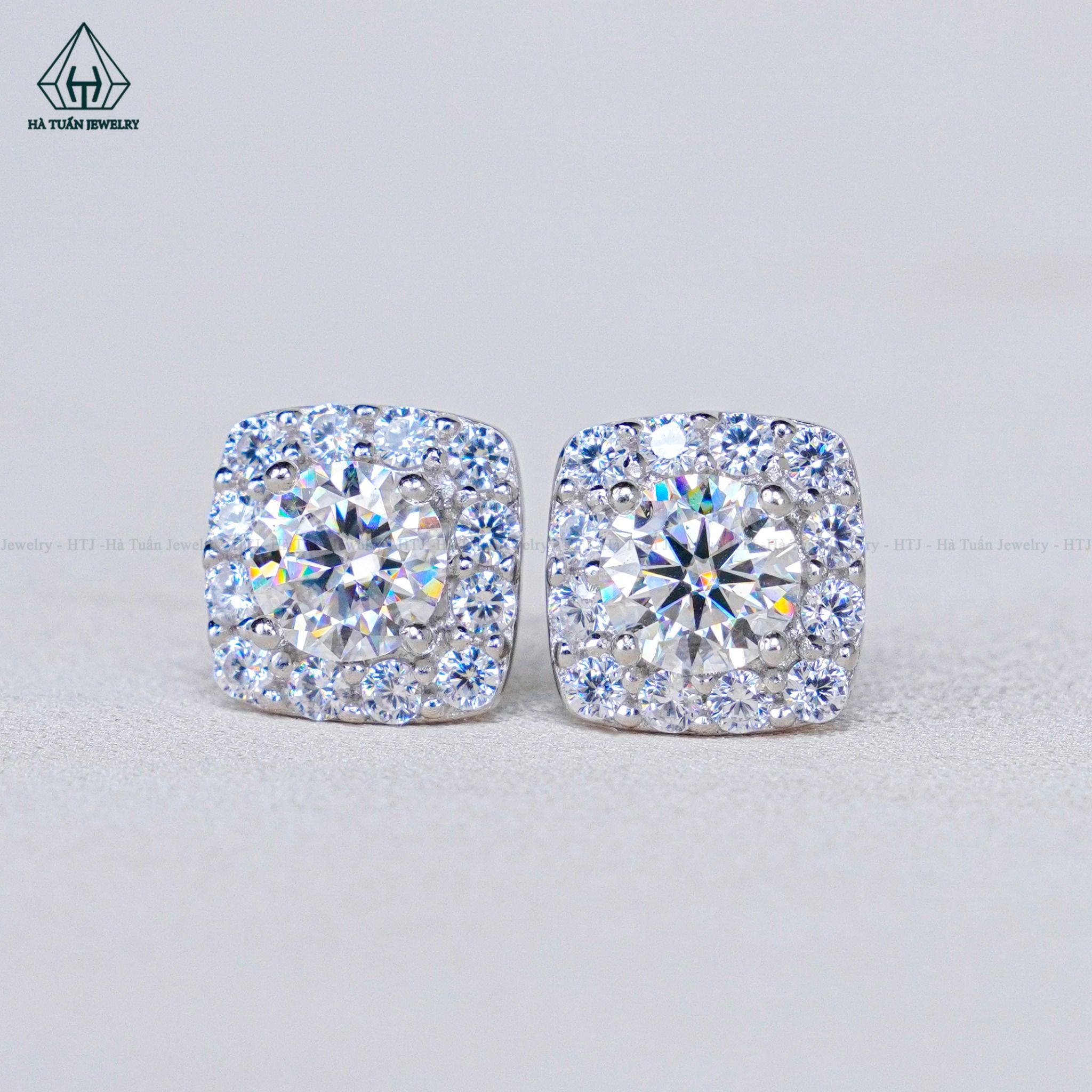 EX298 5.4mm Bông tai vuông tròn