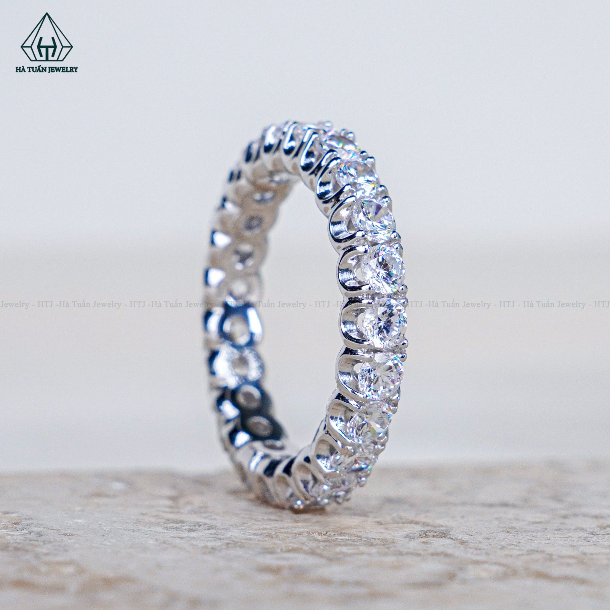 RX522 Nhẫn nữ Full đá CZ 3mm