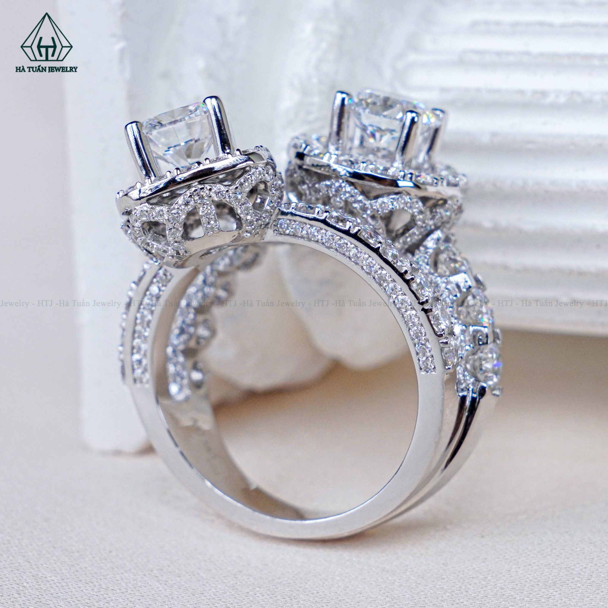 RG185 VT14K Lab Diamond 6.3mm + Lab Diamond Cushion 6*6mm