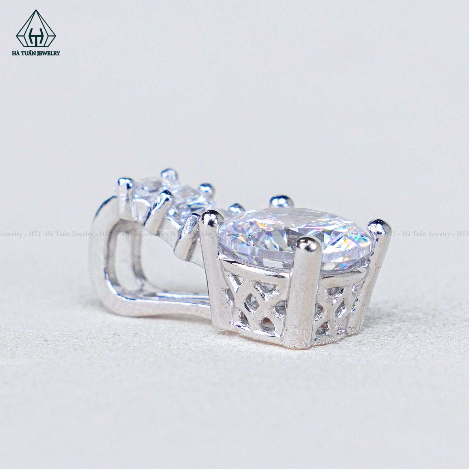 PX246 7.5mm Mặt dây chuyền thanh đá baguette