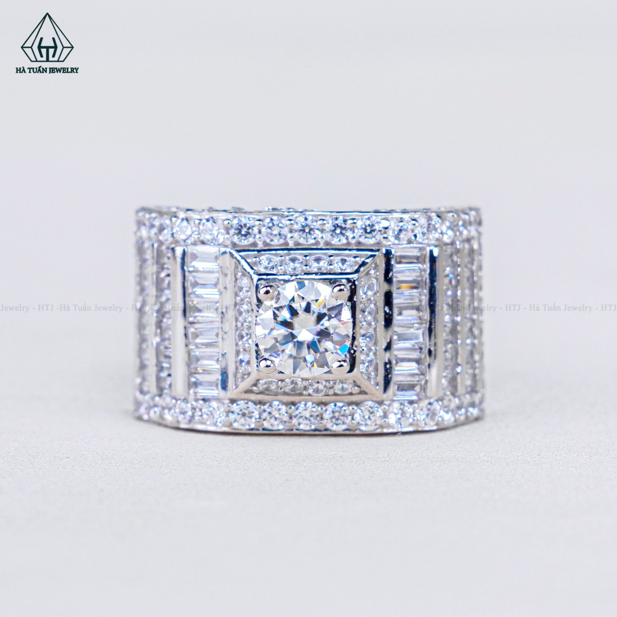 RMX037 6mm Nhẫn nam viền baguette