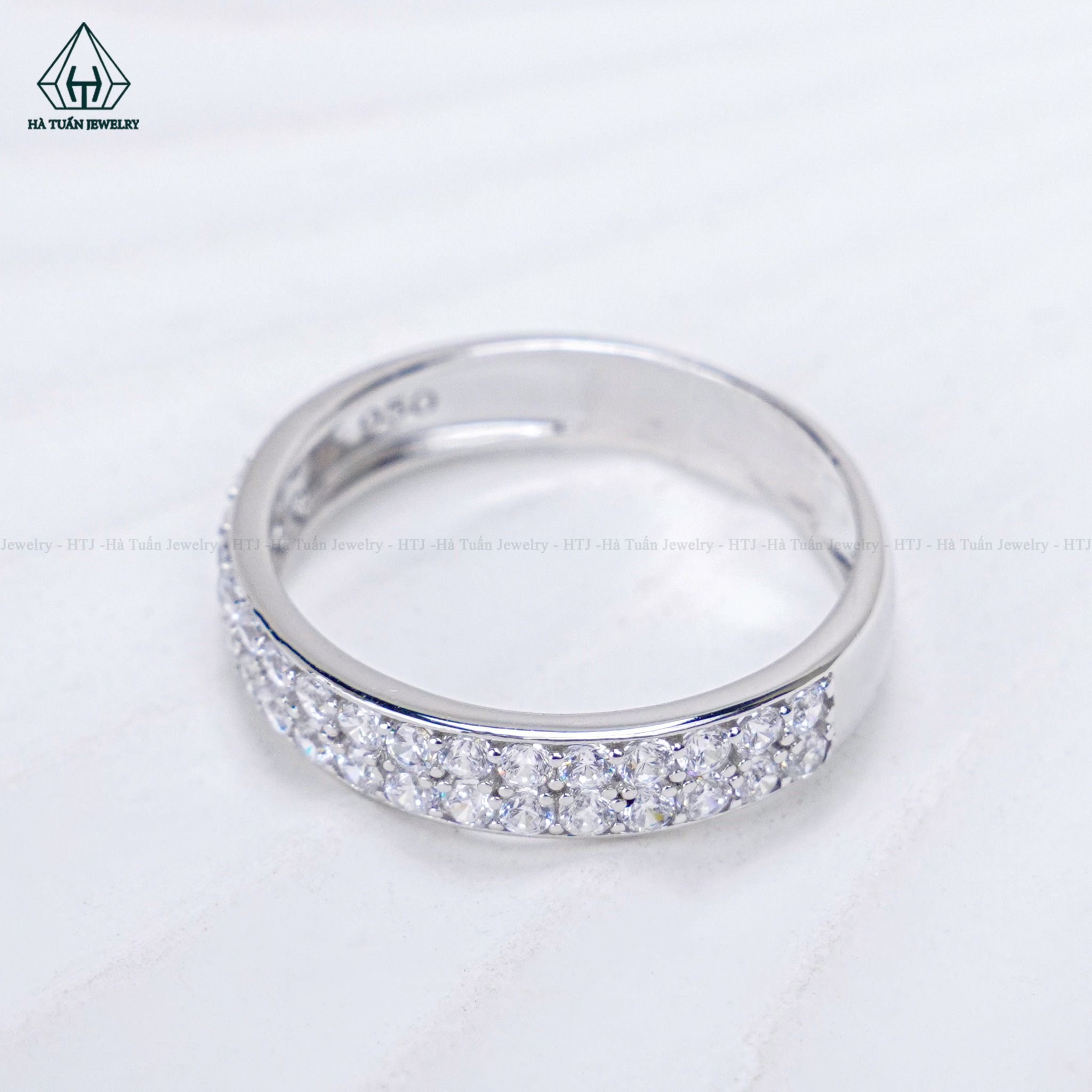 R973 Nhẫn nữ 2 hàng đá
