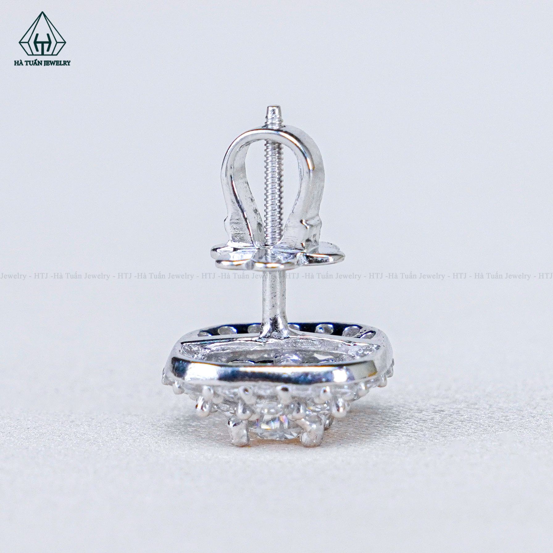 EX463 4.5mm Bông tai vuông viền đôi