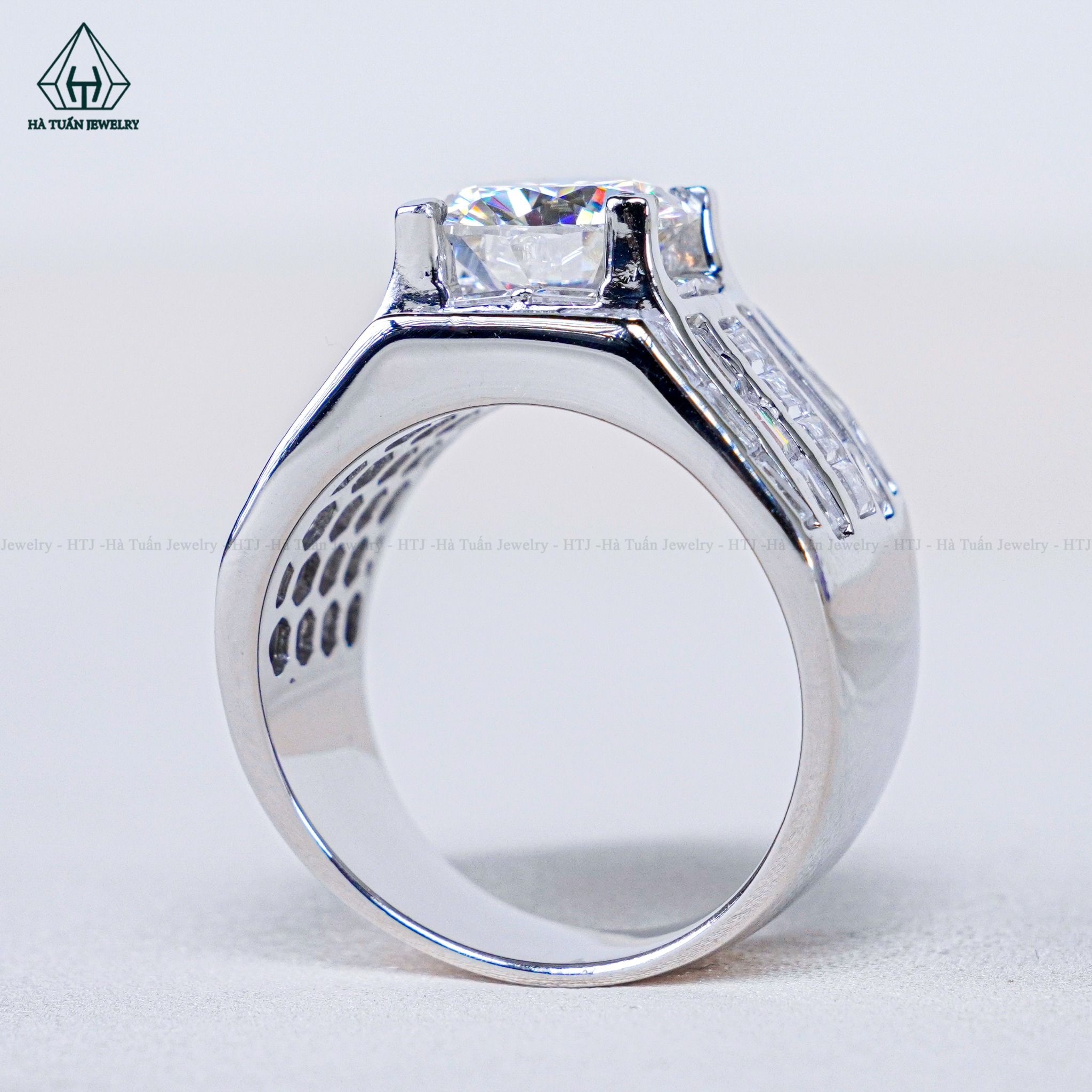 RMX173 10mm Nhẫn nam baguette