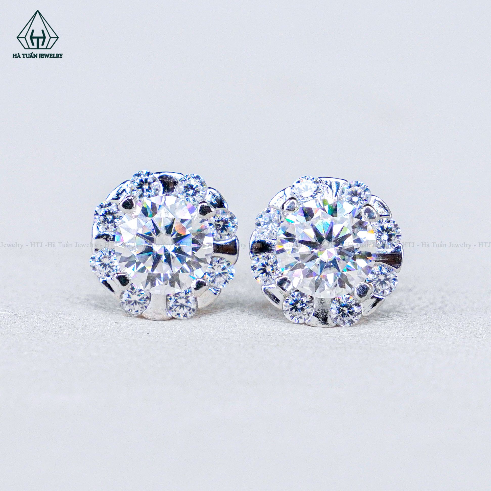 EX468 5.4mm Bông tai tròn đá
