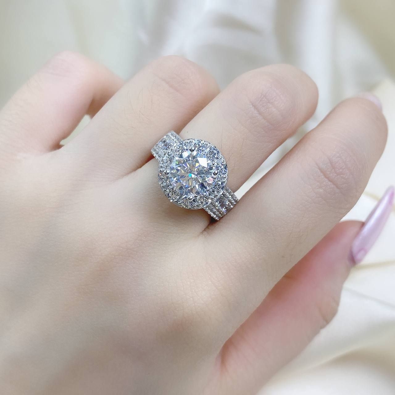 RX426 8mm Nhẫn nữ halo
