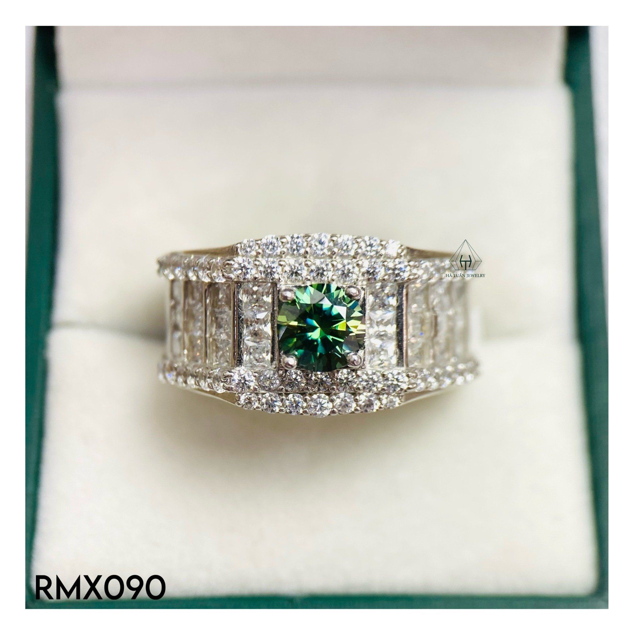 RMX090 6mm Nhẫn nam viền baguette