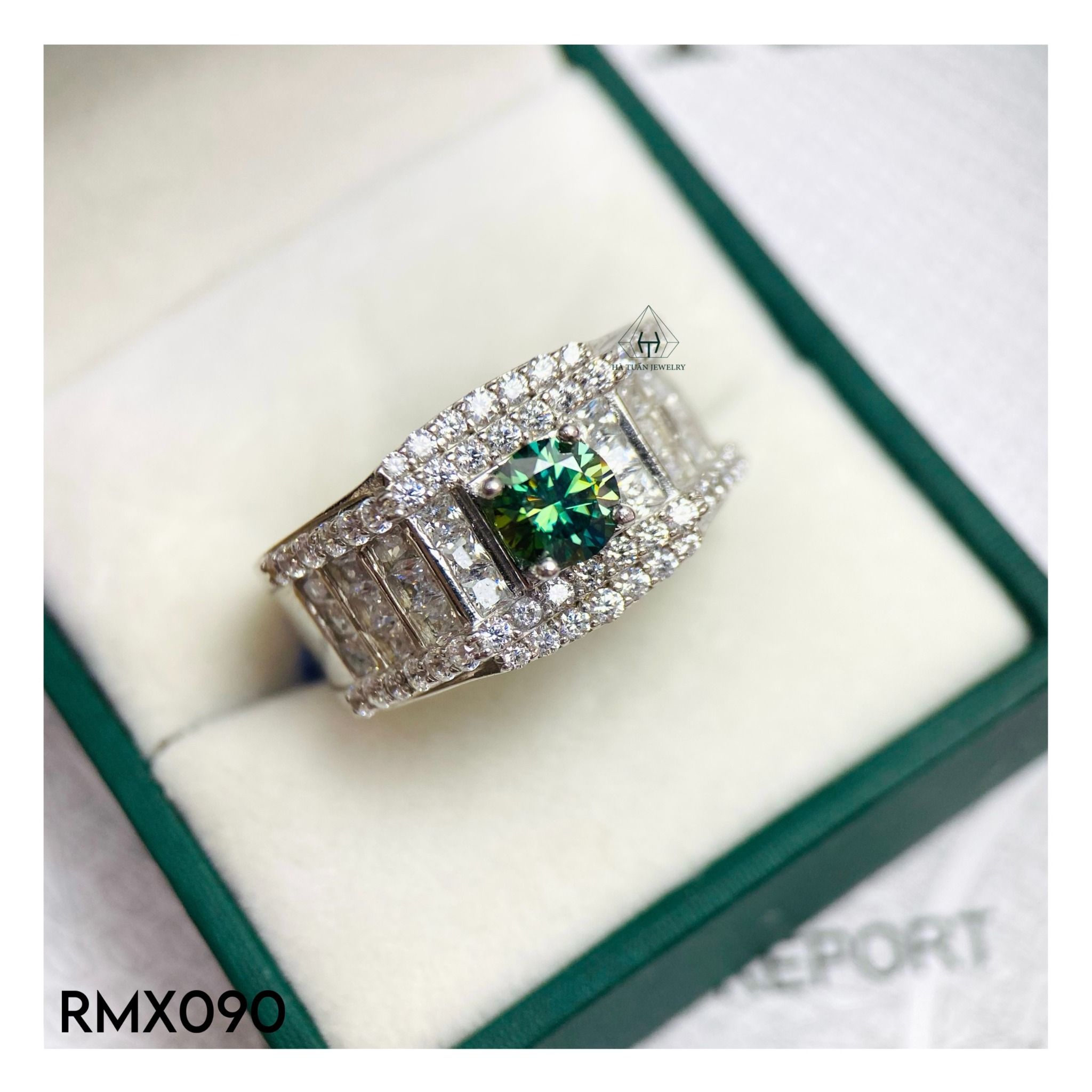 RMX090 6mm Nhẫn nam viền baguette