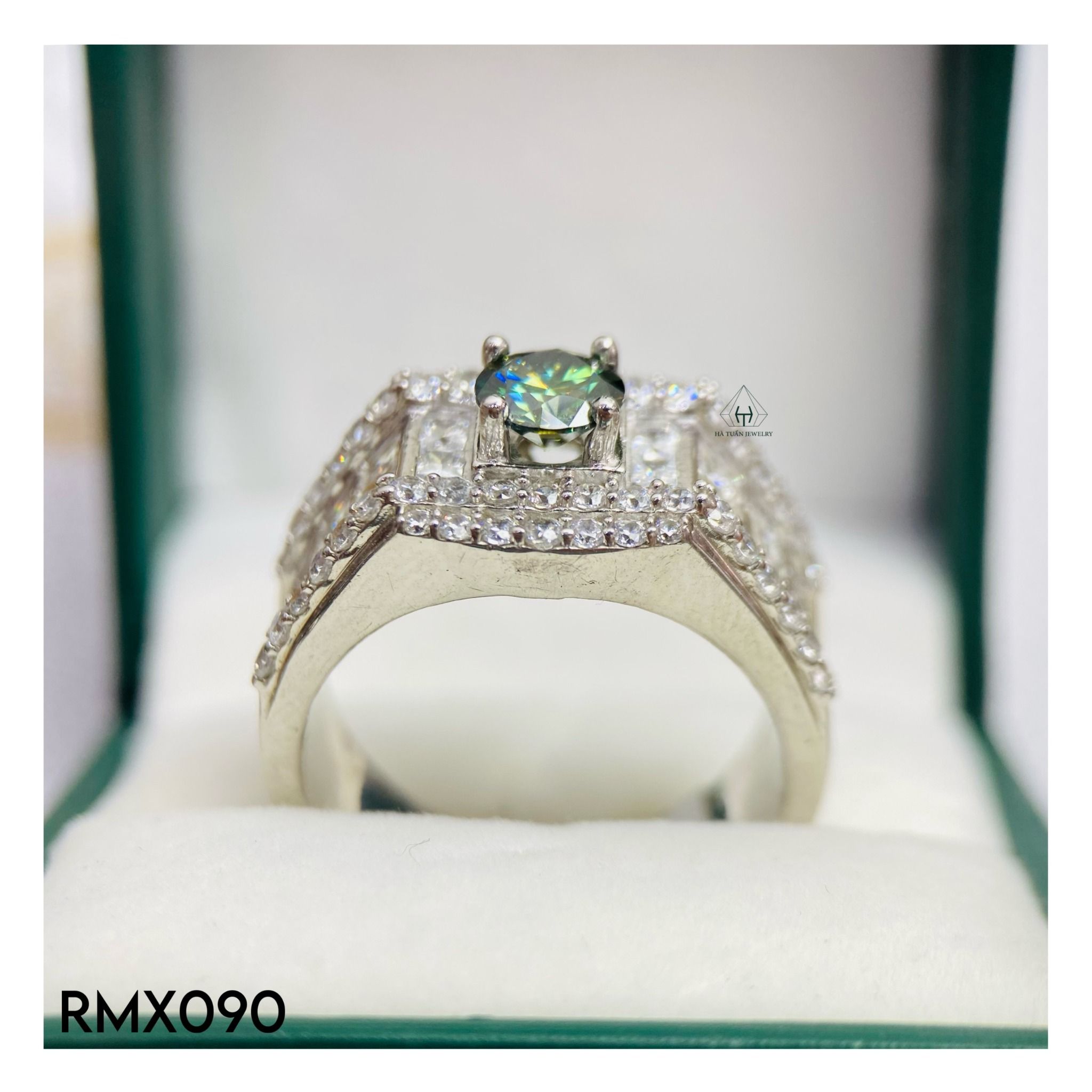 RMX090 6mm Nhẫn nam viền baguette