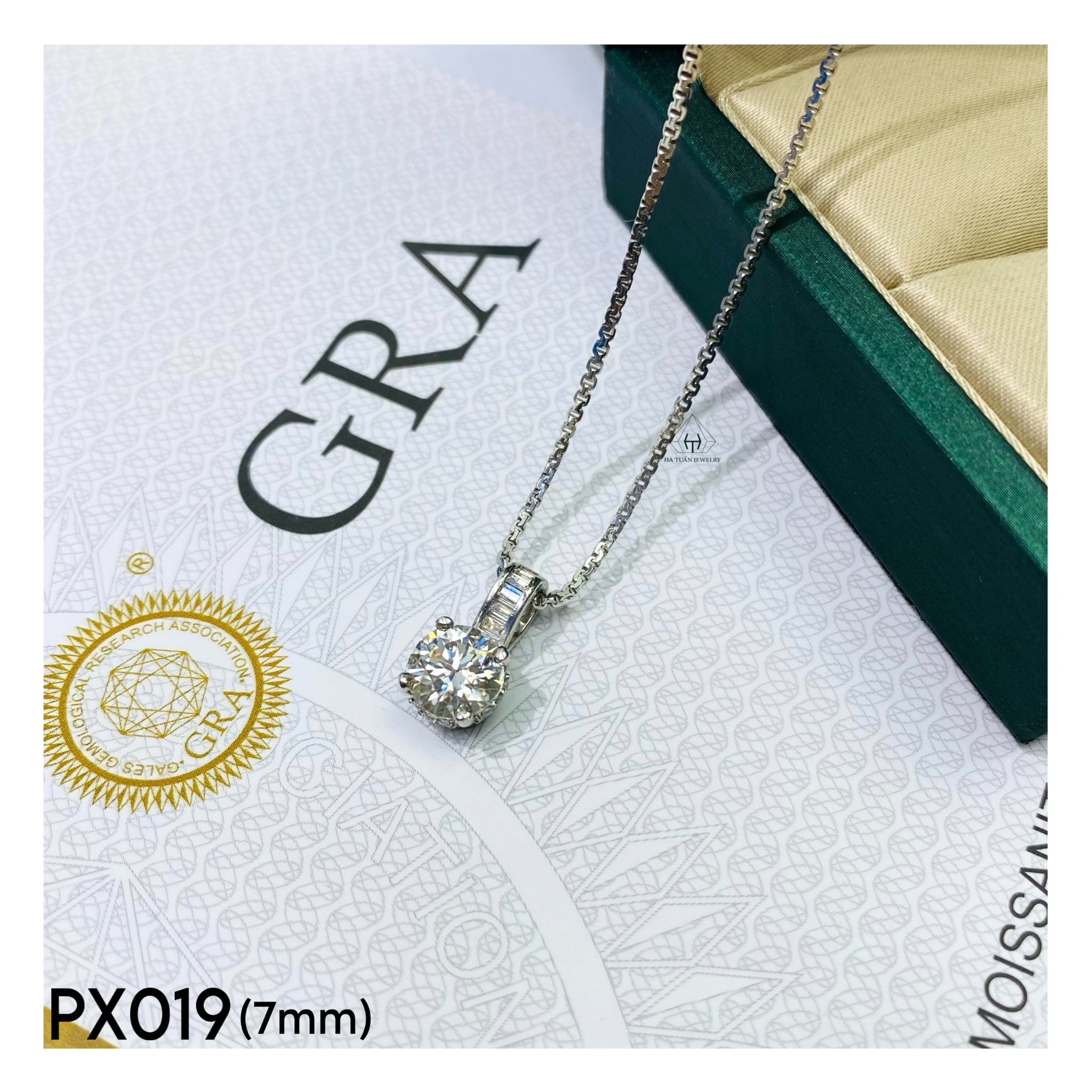 PX019 7mm Mặt dây đá