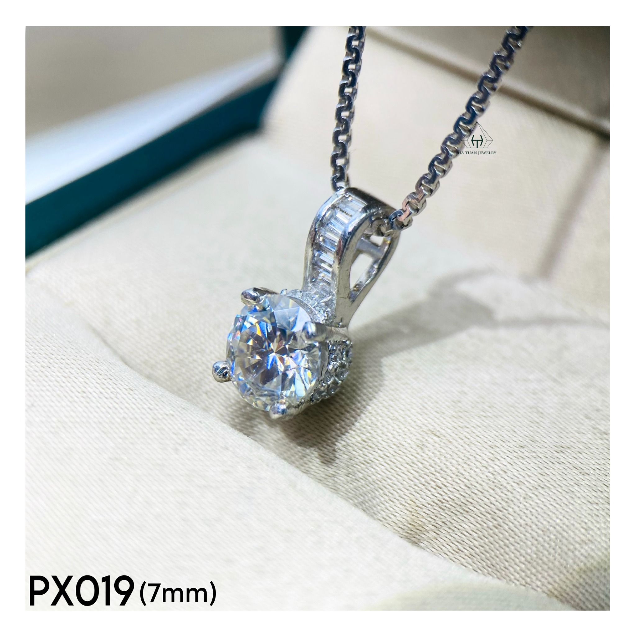 PX019 7mm Mặt dây đá