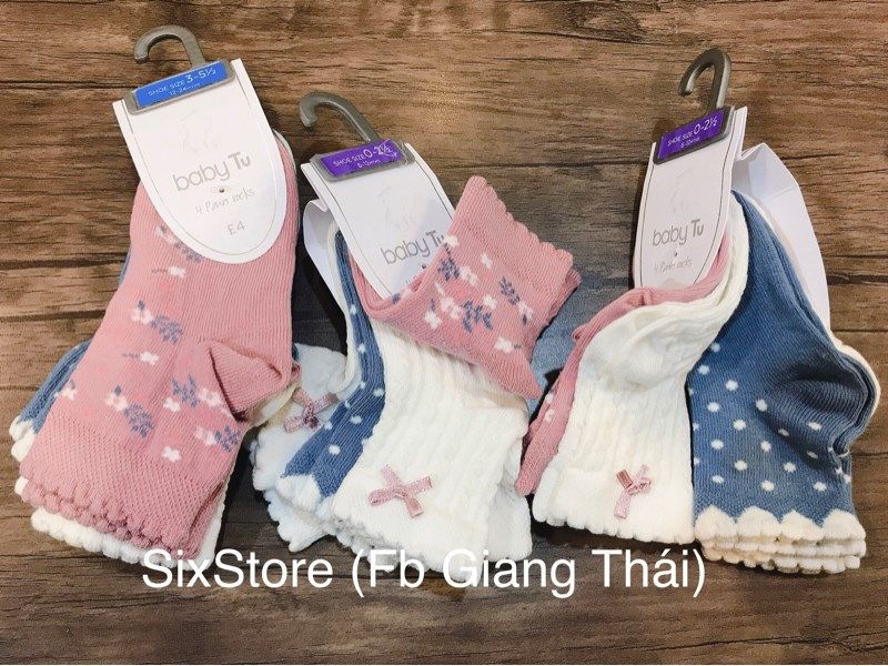 Set 4 đôi vớ hoa Tu