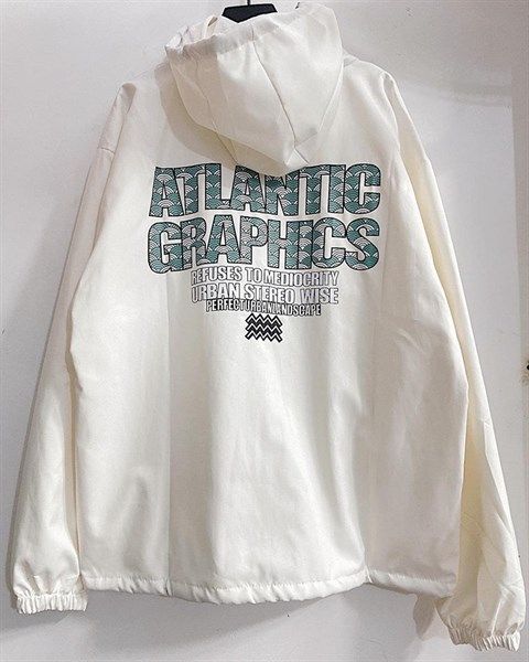 Áo khoác dù RAP ATLANTIC GRAPHICS trắng