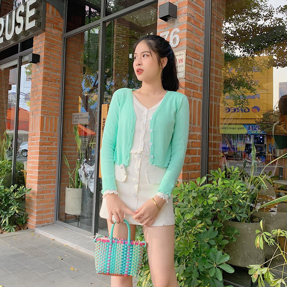 Set áo len cardigan
