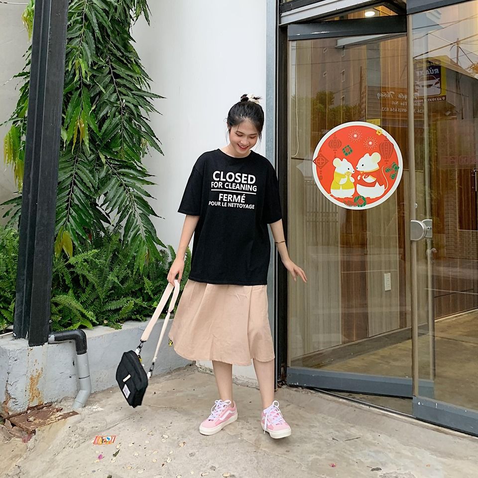 Chân váy đũi (via skirt)