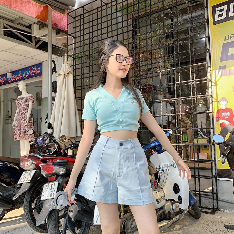 Set áo KS + short xanh