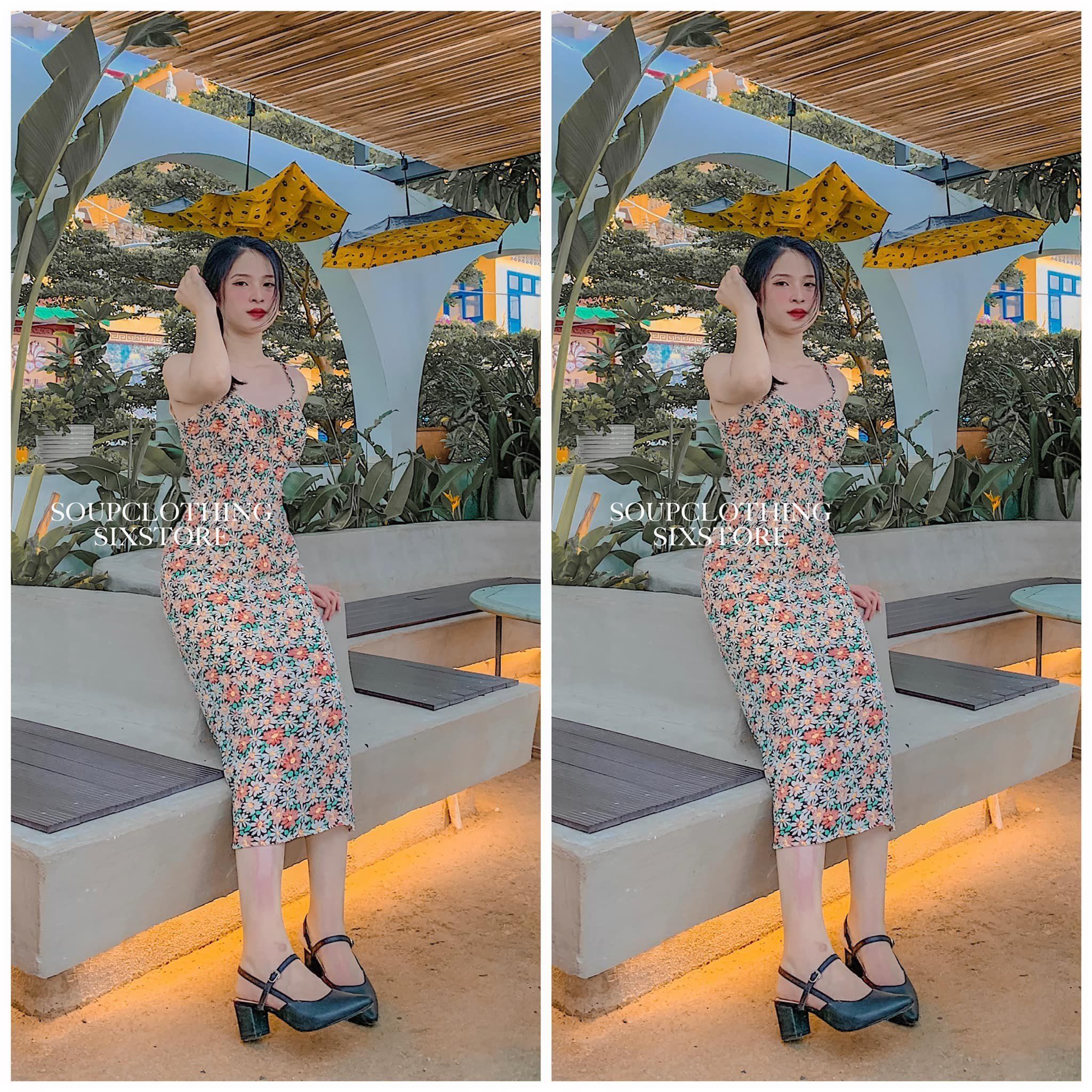Đầm hoa maxi