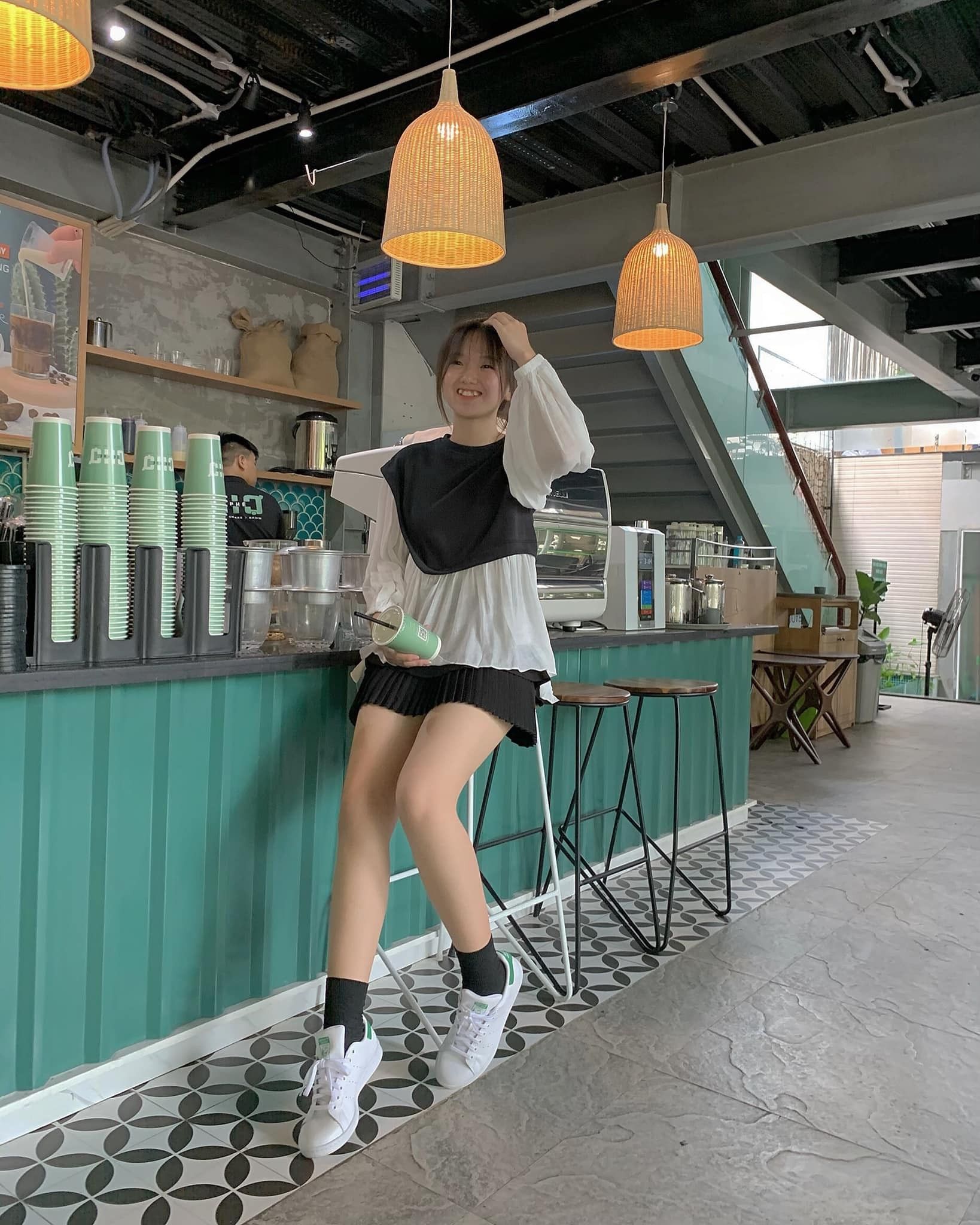 Áo babydoll phối ghile