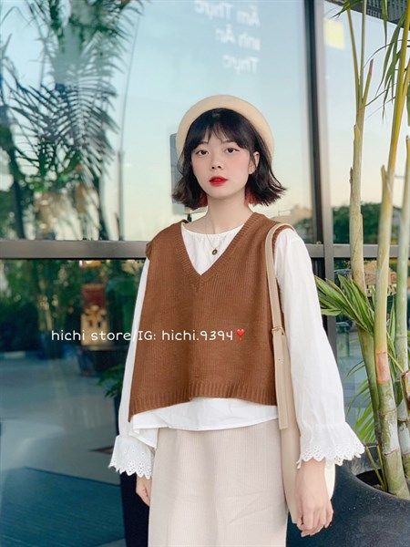 Áo ghile len trơn