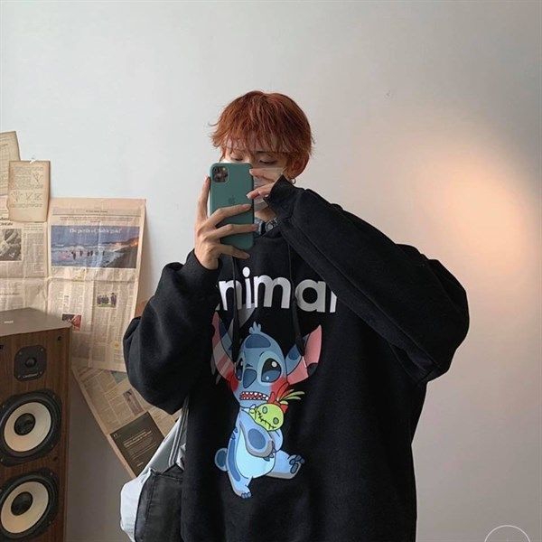Áo hoodie stitch animal