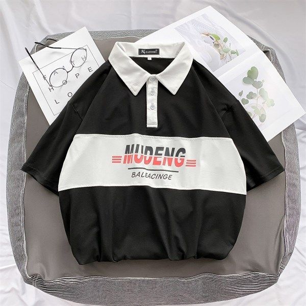 Áo thun polo MUDENG phối màu