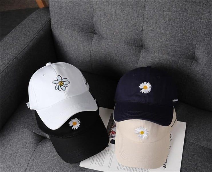 Nón kết qc logo hoa cúc PEAGEMINUE