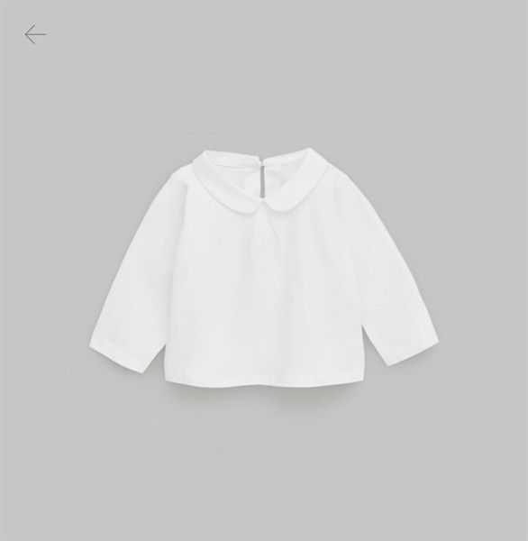 Áo trắng cổ peter pan Zara