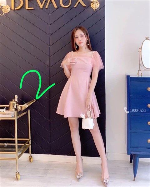 Đầm phối lưới đính hạt