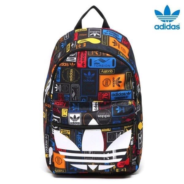 Balo adidas hoạ tiết logo màu
