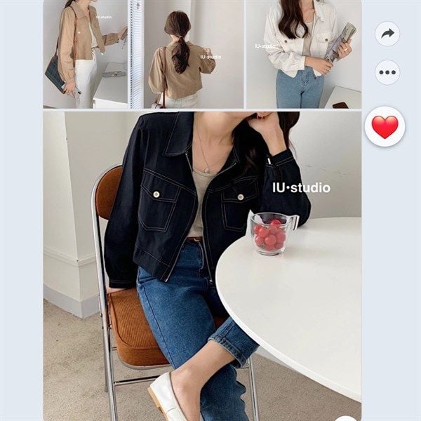 Áo khoác kaki viền cúc
