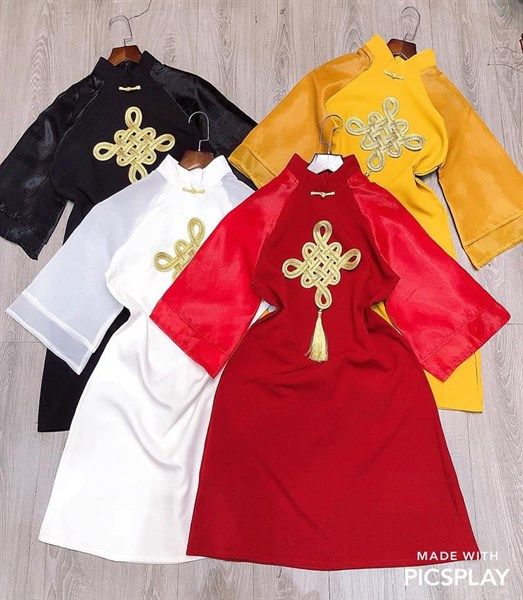 Đầm tay voan Tết