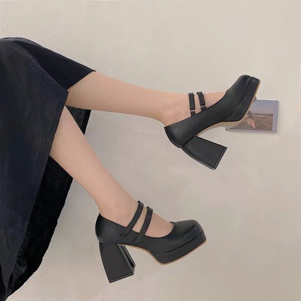 Giày bb quai ngang cao gót 8p