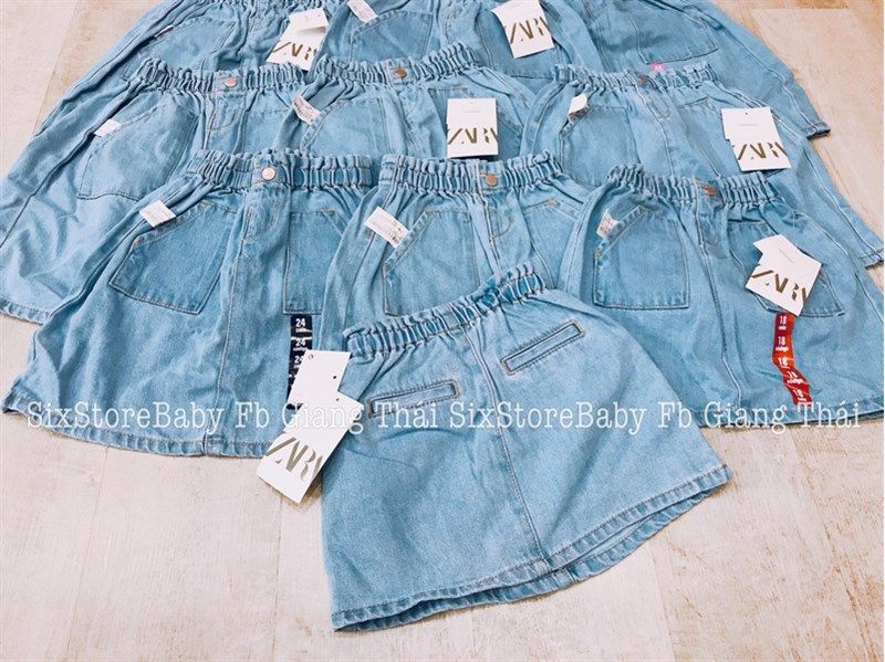 Chân váy jean bò zara xuất
