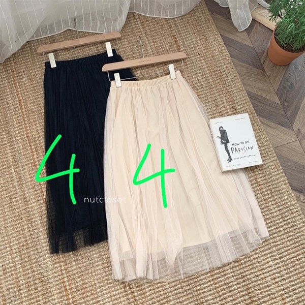 Chân váy midi lưới