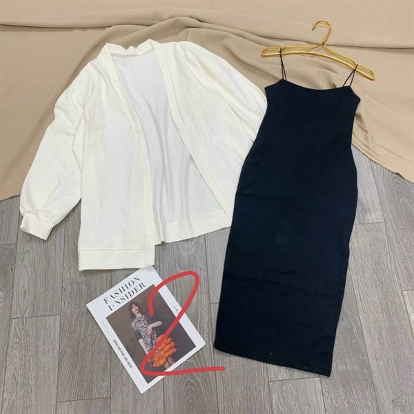 Set đầm 2s + khoác cdg